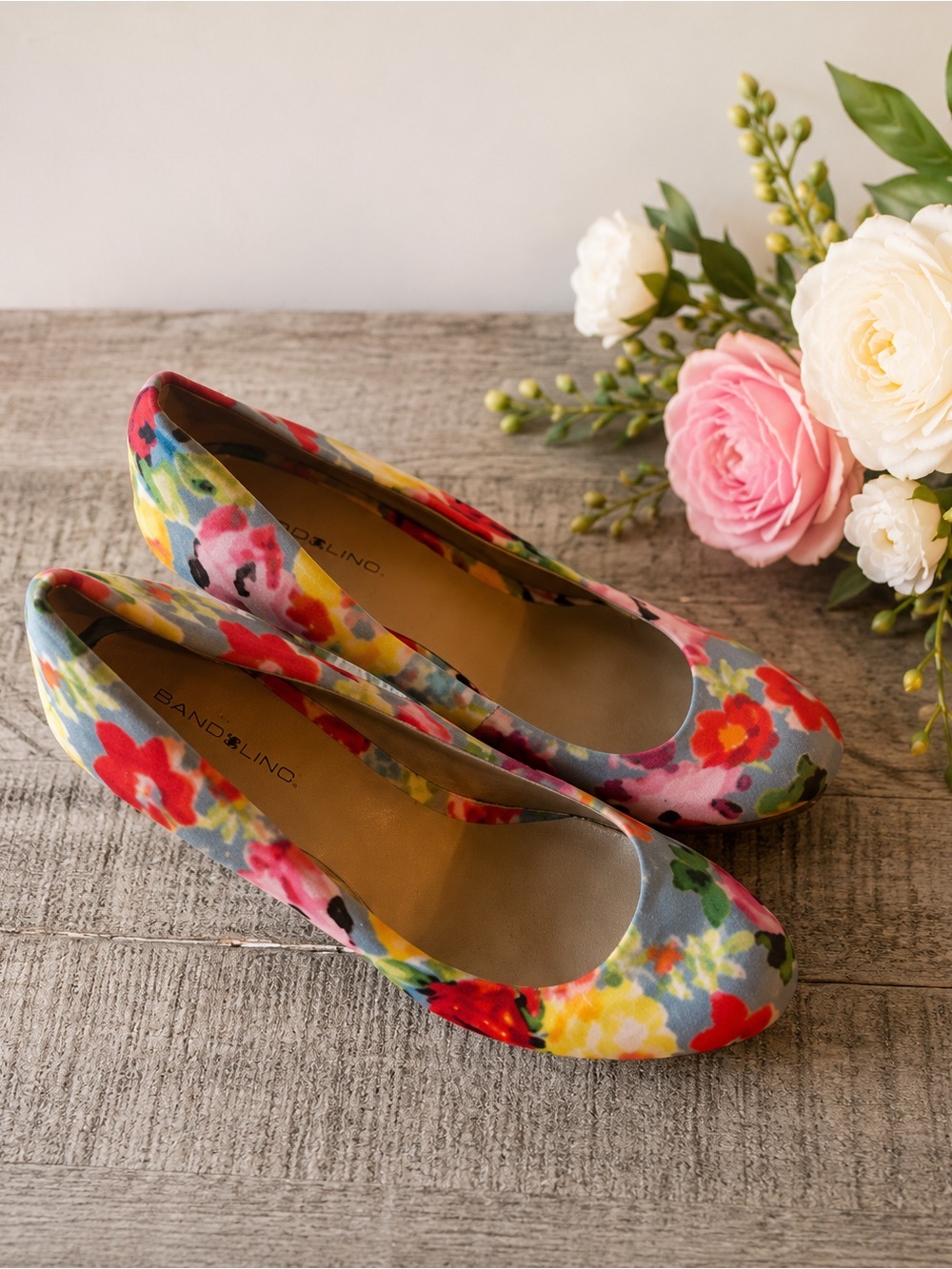 Bandolino Floral Print Pumps Heels Size 8.5 Multicolor